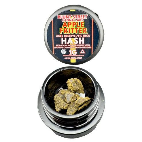 Apple Fritter 75% THCA Moroccan Brick Hash | Aged Reserve | CDT Infused