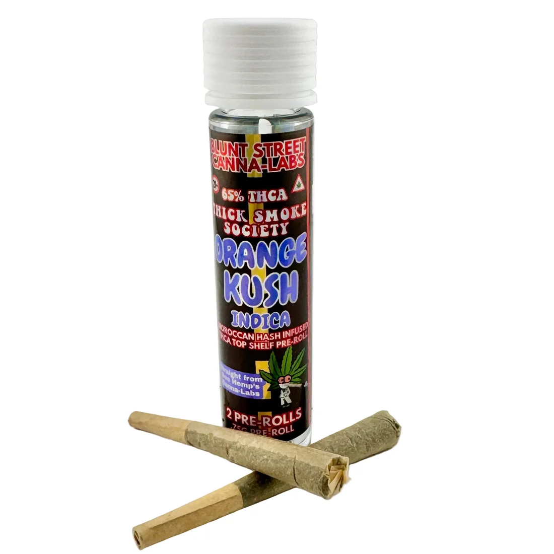 Hash Infused Pre-Rolls | 2 Pack | .75g Each orange kush