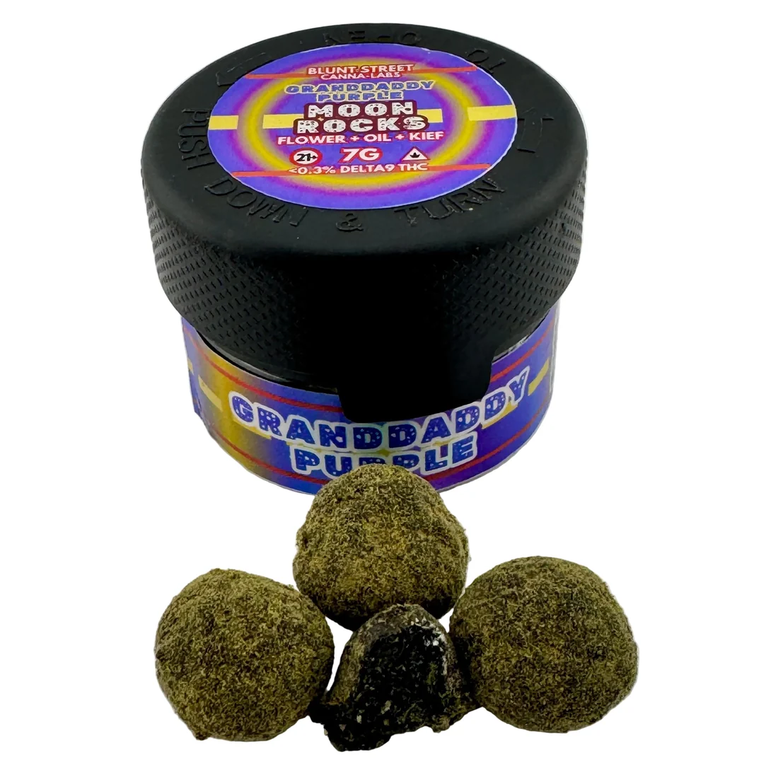 Moon Rocks- Granddaddy Purple | 79.23% Total THCA | Infused Exotic Flower