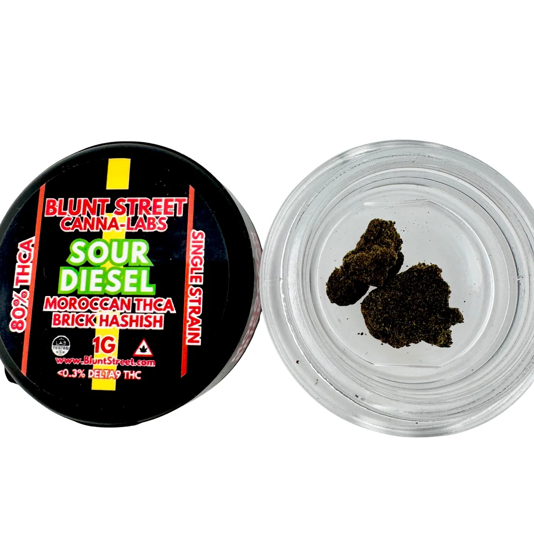 Sour Diesel Moroccan Brick Hash| CDT Infused | 80% THCA | Full Spectrum
